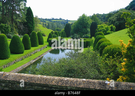 The Lower Pool in Mapperton House Gardens, Dorset ('The Nation’s Finest Manor House'), England, UK Stock Photo