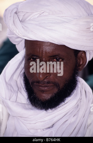 Akadaney, Niger, West Africa.  Fulani Man. Stock Photo