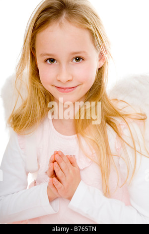 praying angel Stock Photo