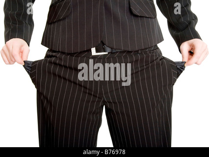 hands showing empty pockets Stock Photo