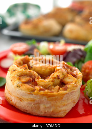 savoury chicken BBQ flavoured pies Stock Photo