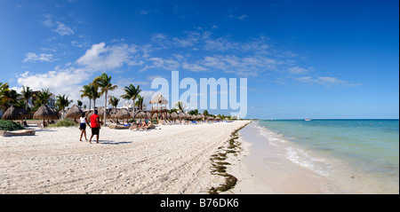 Beach at Playa Mujeres north of Cancun Quintana Roo Mexico Stock Photo