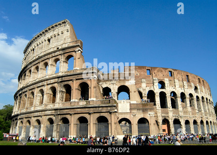 Tourists at Coliseum, Roma, Italy Stock Photo