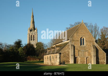 Oakham Castle and All Saints church, Oakham, Rutland, England, UK Stock Photo