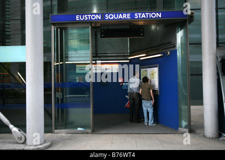 General View GV of Euston Square Station Underground in London England UK Stock Photo