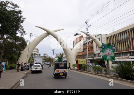 The Tusks Mombasa Kenya Stock Photo