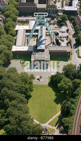 Aerial photo, Bochum mining museum, pit-head tower, cultural memorial, Bochum, Ruhr area, North Rhine-Westphalia, Germany, Euro Stock Photo