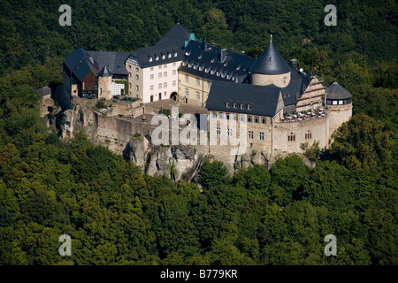 Aerial photograph, Waldeck castle, Hesse, Germany, Europe Stock Photo