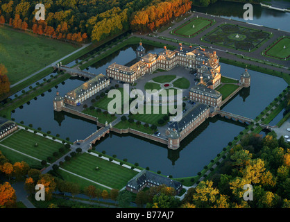 Aerial photograph, Barockpark, Nordkirchen Water Castle, Muensterland, North Rhine-Westphalia, Germany, Europe Stock Photo