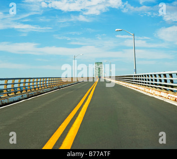 Road bridge distance Stock Photo