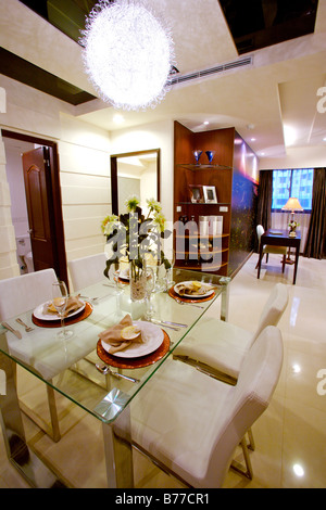 Dinning table in modern home Stock Photo
