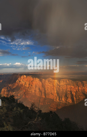 Rainbow over the Grand Canyon in Arizona, USA Stock Photo - Alamy