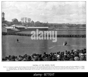 Football at the Crystal Palace 1901 photo of the home of internationals and the FA Cup final until it moved to Wembley Stock Photo