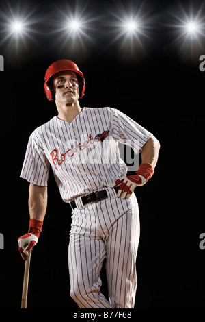 Baseball player waiting to bat Stock Photo