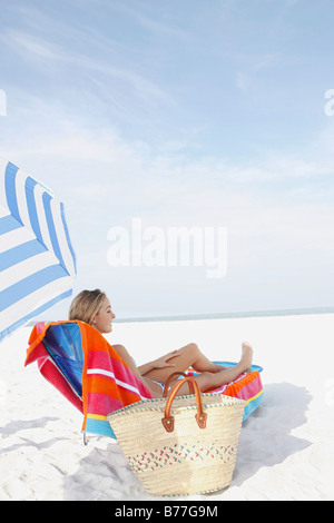Teenage Girl Sunbathing Stock Photo - Alamy