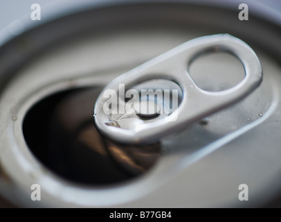 Close up of opening of tin can Stock Photo