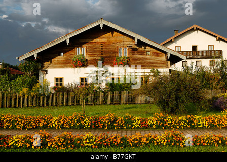 Farmhouse, Seeon, Chiemgau, Upper Bavaria Germany Europe Stock Photo