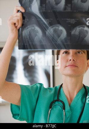 woman X-ray technician examining MRI Stock Photo - Alamy