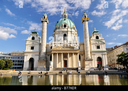 St. Charles's Church, Karlskirche, Vienna, Austria, Europe Stock Photo