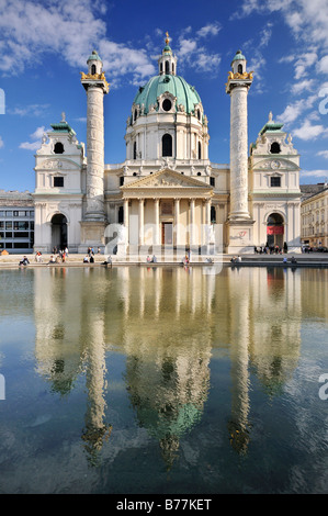 St. Charles's Church, Karlskirche, Vienna, Austria, Europe Stock Photo