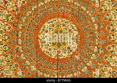 Wooden ceiling in the Bahia Palace, Marrakesh, Morocco, Africa Stock Photo