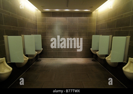 Urinals, interior of Berlin's main train station, Lehrter Bahnhof, Berlin, Germany, Europe Stock Photo