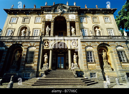 Villa Torrigiani di Camigliano, baroque facade, Lucca, Tuscany, Italy, Europe Stock Photo