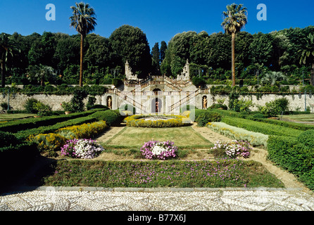 Villa Garzoni, baroque style garden, stairway construction, Collodi, Tuscany, Italy, Europe Stock Photo