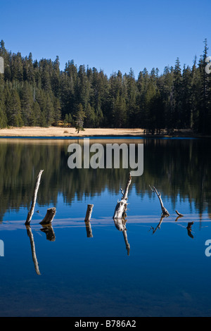 LUKENS LAKE is a 3 mile hike from White Wolf camp off of the Tioga pass Road YOSEMITE NATIONAL PARK CALIFORINA Stock Photo