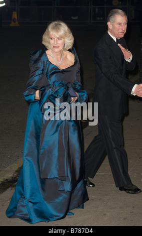 Prince Charles Prince of Wales and Camilla Duchess of Cornwall attending The Royal Variety performance London Palladium Argyll Stock Photo