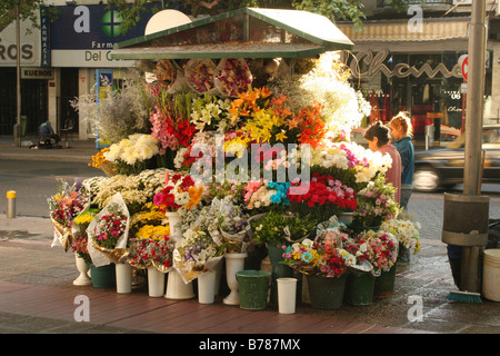 Flower stall on a street in Mendoza Argentina Stock Photo