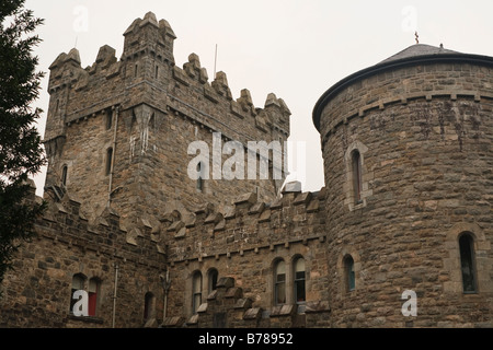 The tower of the castle at Glenveagh National Park in Donegal Ireland Stock Photo