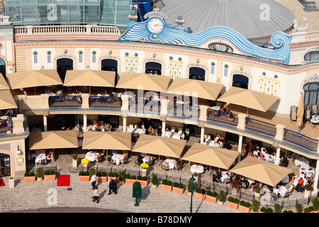 Restaurant in Prater, seen from the giant wheel, Vienna, Austria, Europe Stock Photo
