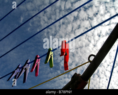 Putting out the washing Stock Photo