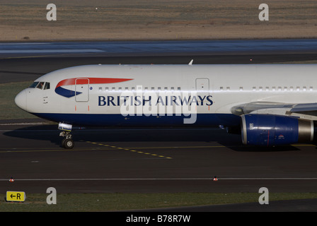 British Airways Boeing 767-300ER, Dusseldorf International Airport, North Rhine-Westphalia, Germany. Stock Photo