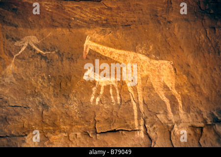 Acacus desert rock paintings Stock Photo: 21710427 - Alamy