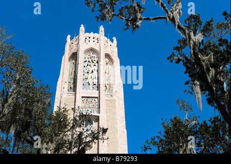 The Carillon Tower in Bok Tower Gardens, near Lake Wales, Central Florida, USA Stock Photo