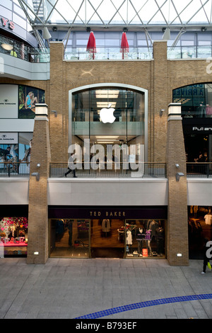 Apple store facade, Victoria Square Shopping Centre, Belfast, Northern Ireland, UK Stock Photo
