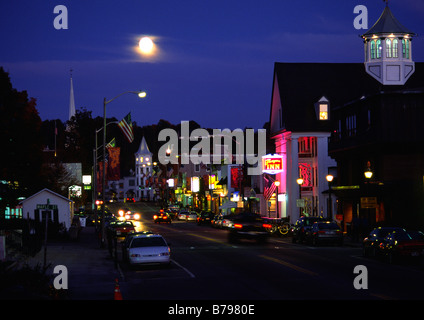 littleton new hampshire state usa at night Stock Photo