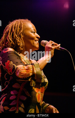 CASSANDRA WILSON sings at the 51st MONTEREY JAZZ FESTIVAL MONTEREY CALIFORNIA Stock Photo