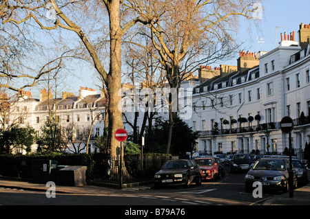 Apartment blocks and town houses in Egerton Crescent Chelsea London SW3 UK Stock Photo