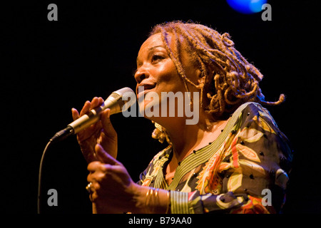 CASSANDRA WILSON sings at the 51st MONTEREY JAZZ FESTIVAL MONTEREY CALIFORNIA Stock Photo