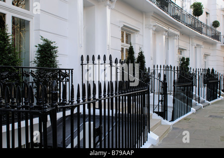 Apartment blocks and town houses in Egerton Crescent Chelsea London SW3 UK Stock Photo