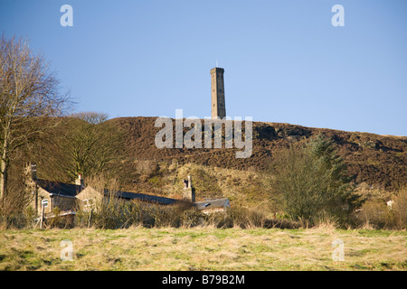 Peel tower on Holcombe hill,Ramsbottom,lancashire,England named after Sir Robert Peel,UK,2008 Stock Photo