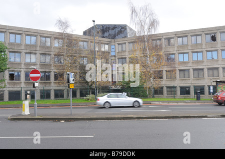 The four-storey Tricorn House was built in the 1970s - and been vandalized and fallen into disrepair. Stock Photo