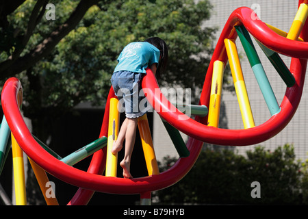 Huge size of DNA model displays in National Museum of Natural Science Taiwan Stock Photo