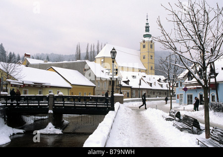 Winter streets Samobor Croatia Europe Stock Photo