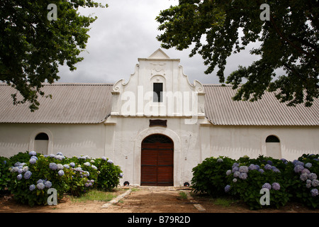 typical cape dutch architecture of the buildings around boschendal one of the oldest wine estates in franschhoek south africa Stock Photo