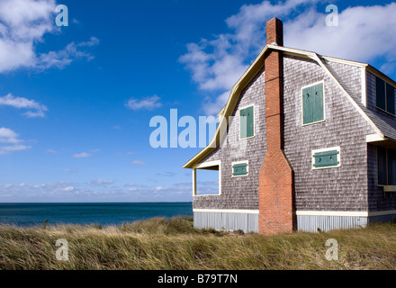Waterfront beach cottage Truro Cape Cod Massachusetts USA Stock Photo