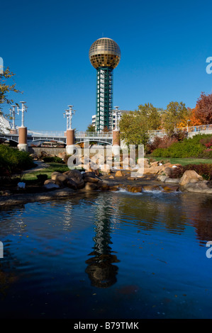 The Sunsphere at World s Fair Park in Knoxville Tennessee Stock Photo